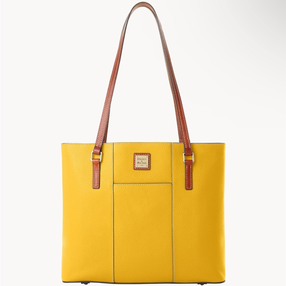 Dooney & Bourke Yellow Leather Tote Bag